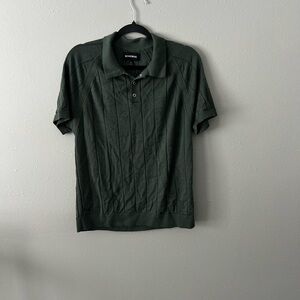 Bonobos Forest Green Sweater Polo Shirt for Men
